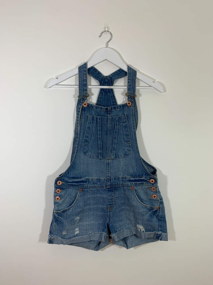 Blue Short Dungarees (Size 8)