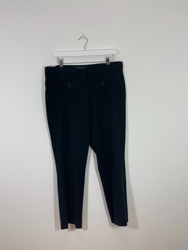Black Cigarette Ankle Trousers (Size 14S)