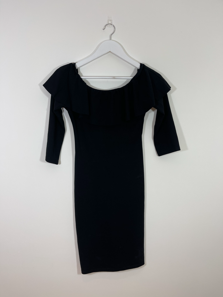 Black Bardot Dress (Size Medium)