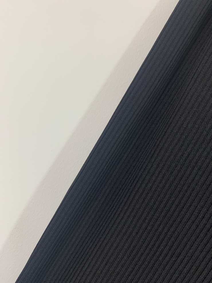 Black Jersey Ribbed Flares with Detailing (Size 12)