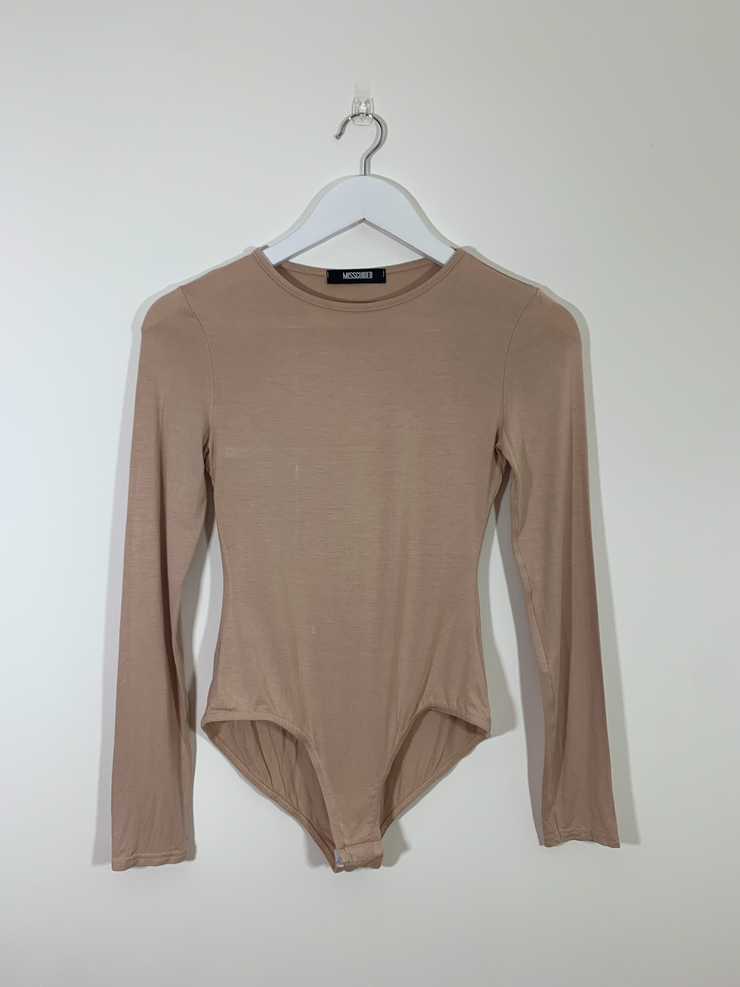 Nude Long Sleeve Bodysuit (Size 8)
