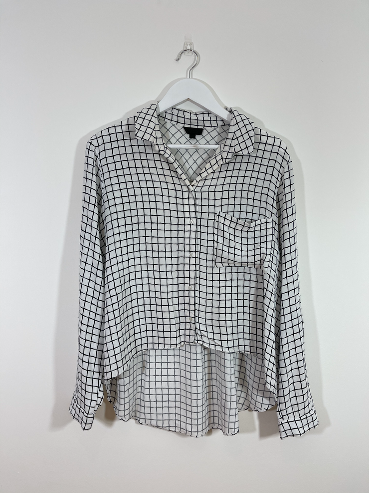 Check Crop Shirt (Size 12)