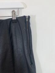 Black Faux Leather Leggings (Size 16)