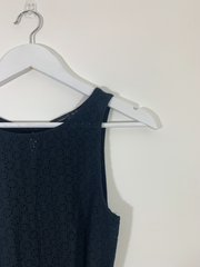 Black Lace Top Skater Dress (Size 6)