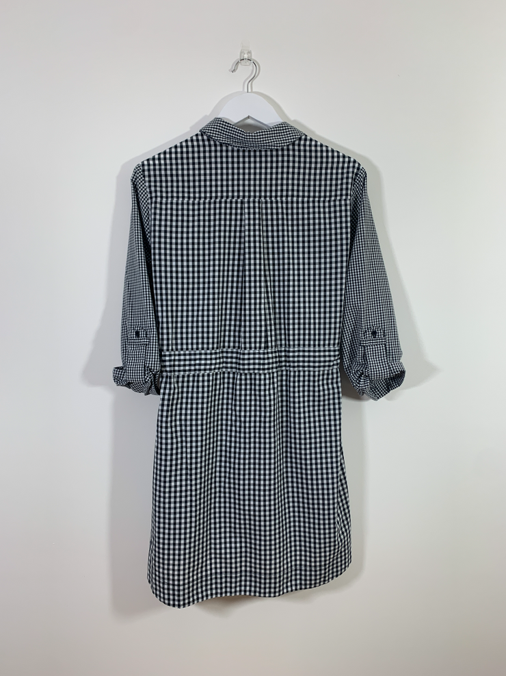 Gingham Dress with Tie Belt (Size 14)