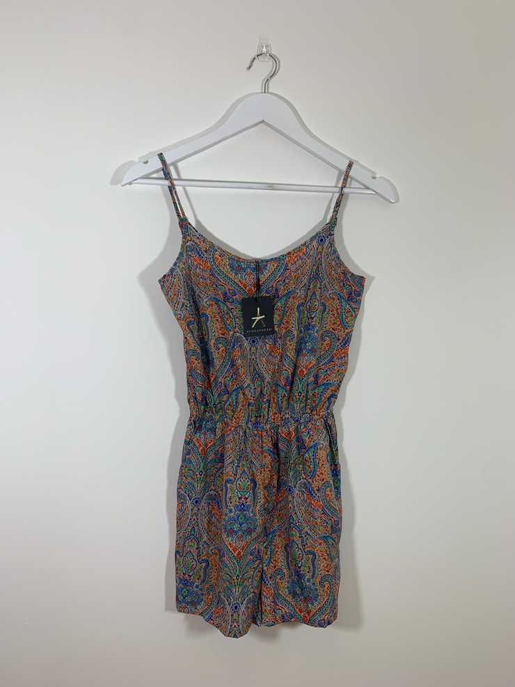 Multicoloured Patterned Playsuit (Size 6)