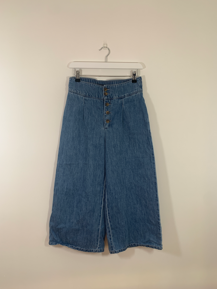 Ultra High-Rise Culotte Jeans (Medium)