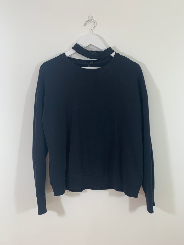 Black Jumper with Choker (Size 14)
