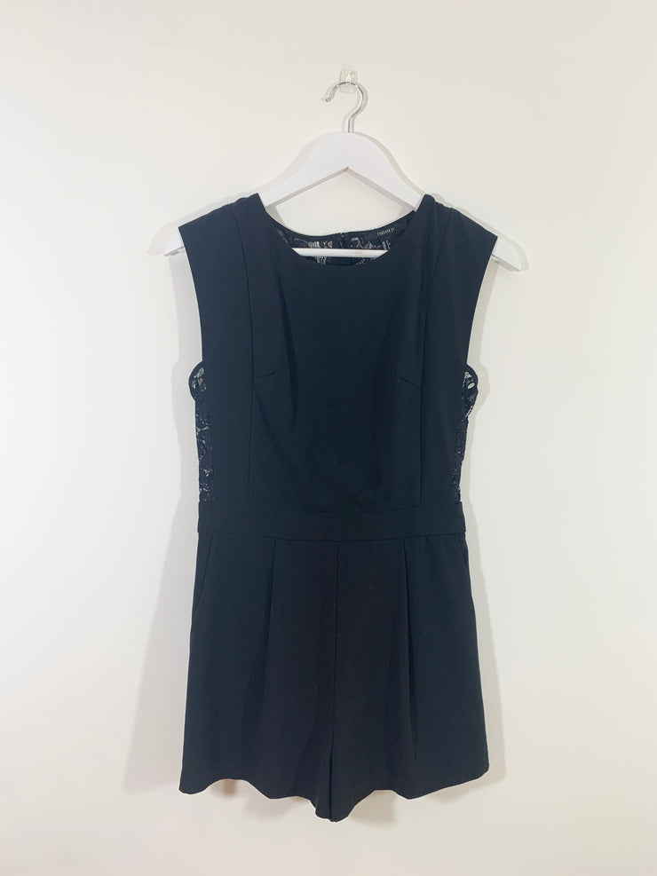 Black Lace Playsuit (Small)