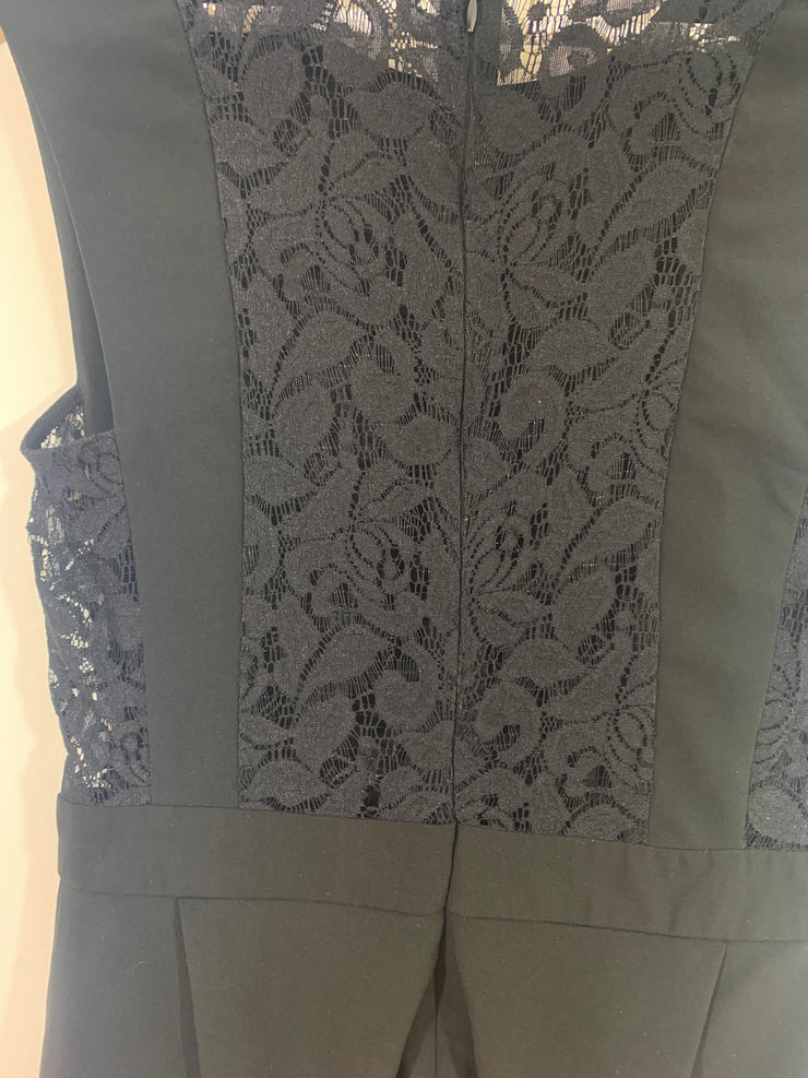 Black Lace Playsuit (Small)