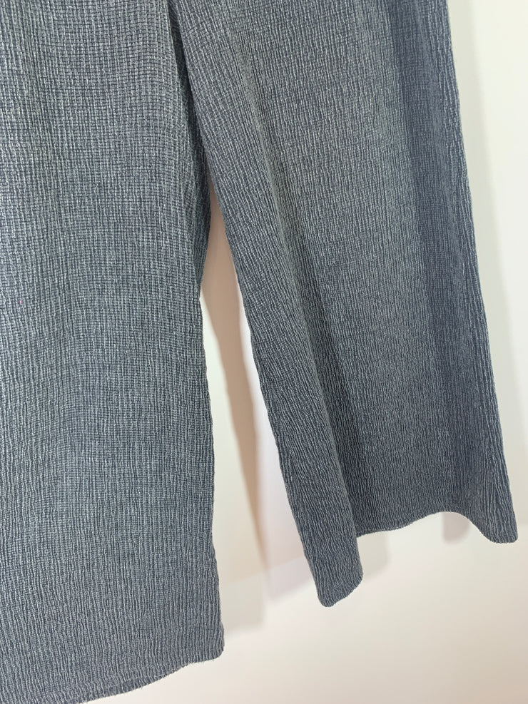 Grey Jersey Plisse Trousers (Size 12)
