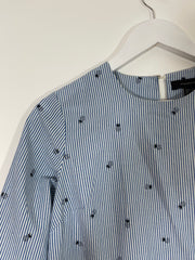 Stripe Pineapple Print Dress (Size 12)