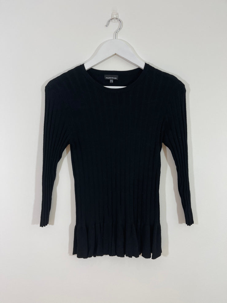 Ribbed Frill Bottom Top (Size 14)
