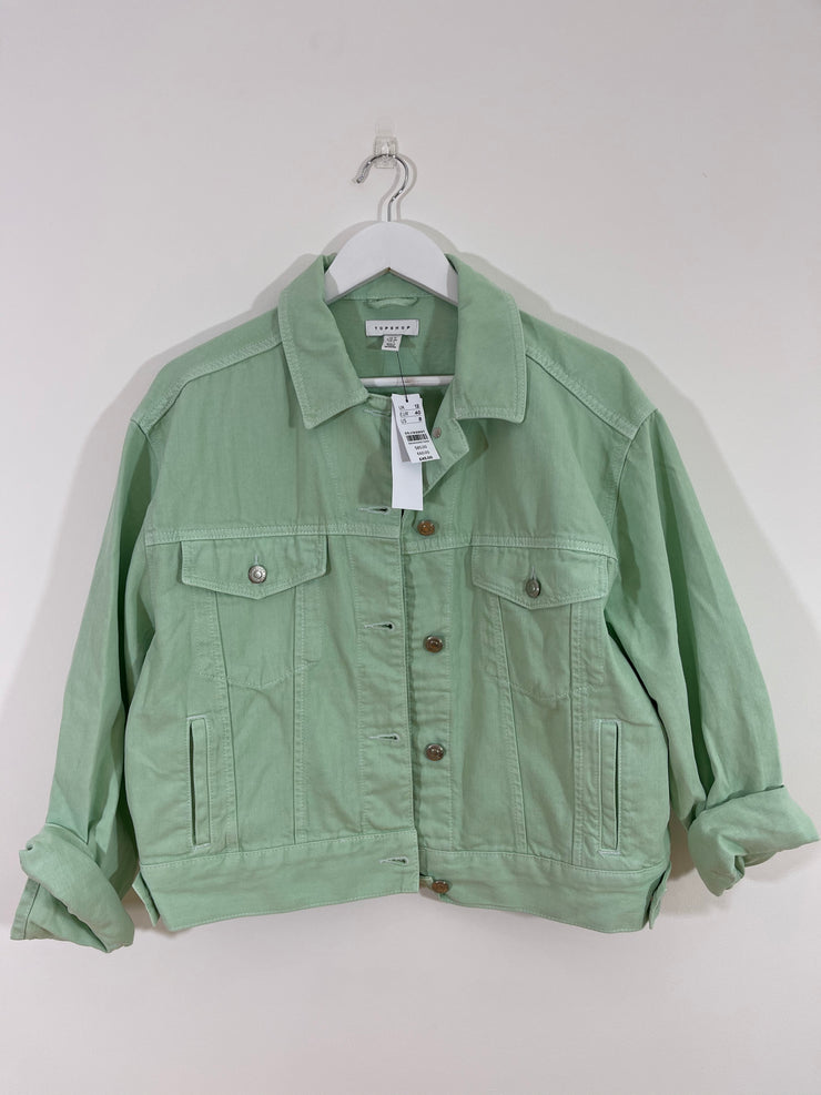 Green Denim Jacket (Size 12)