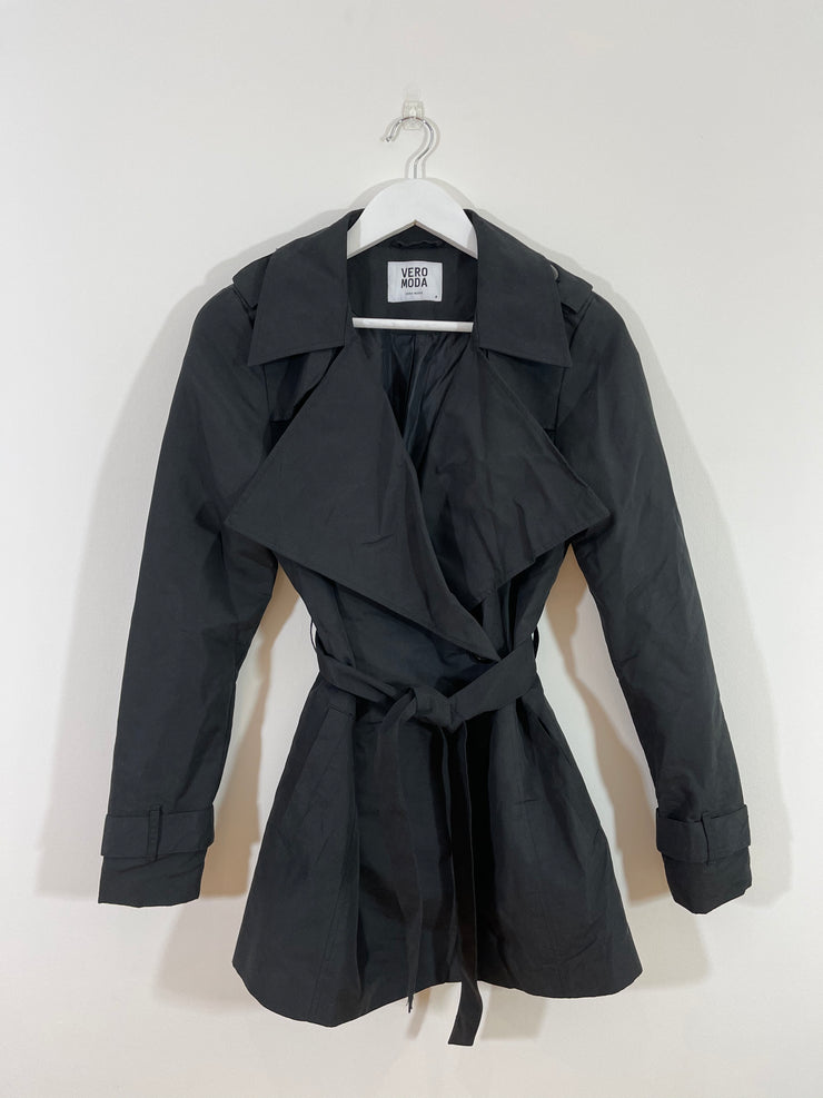 Black Tie Trench Coat (Medium)
