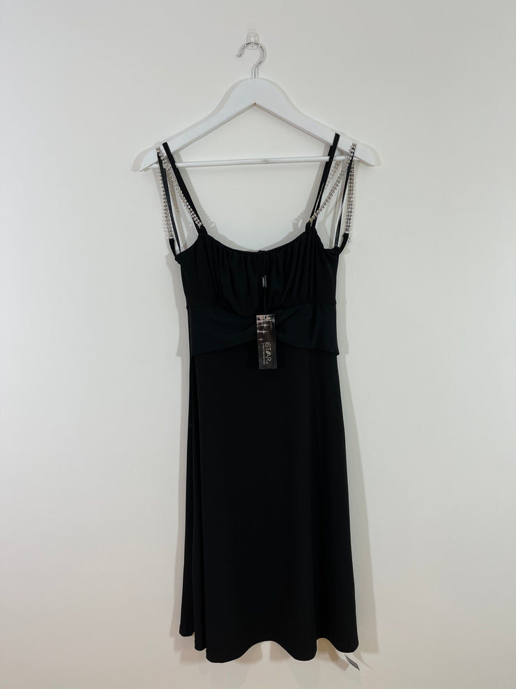 Black Dress with Jewel Straps (Size 10)