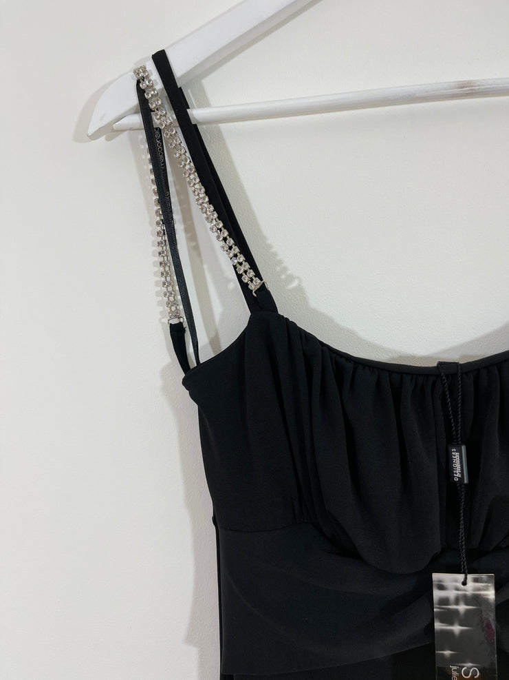 Black Dress with Jewel Straps (Size 10)