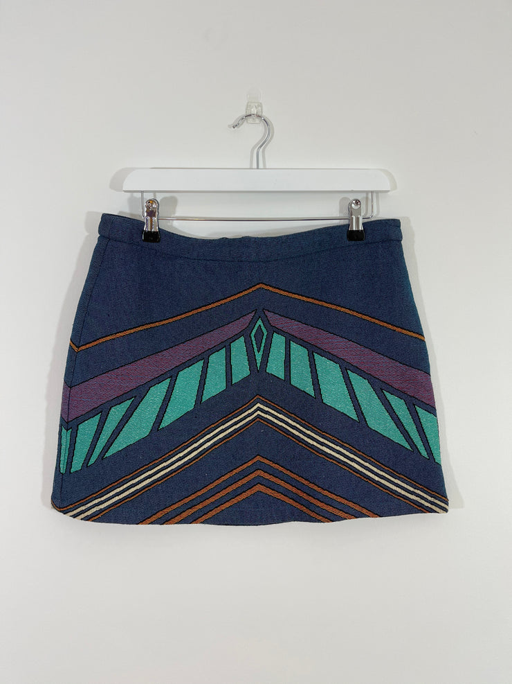 Print Mini Skirt (Size 14)