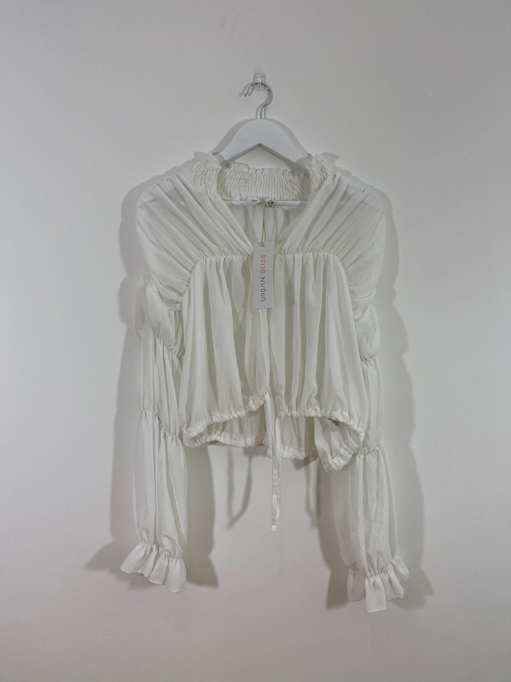 Gathered Sheer Shirt (Large)