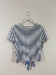Stripe Open Back Top with Bow (Size 16)