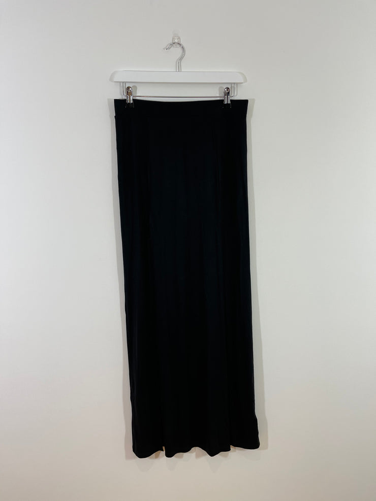 Split Leg Black Maxi Skirt (Size 12)