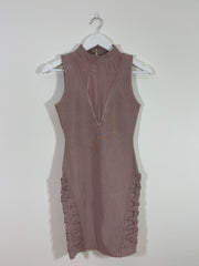 Mauve Bandage Lace Up Dress (Multiple Sizes)
