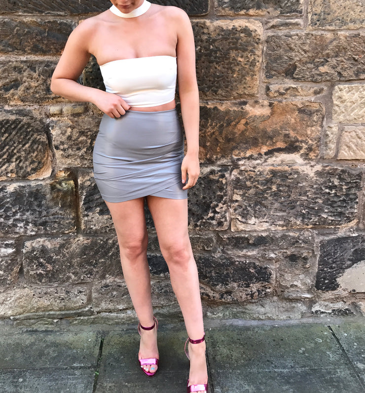 White Choker Bandeau Top (Multiple Sizes)