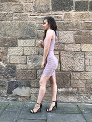 Mauve Bandage Lace Up Dress (Multiple Sizes)