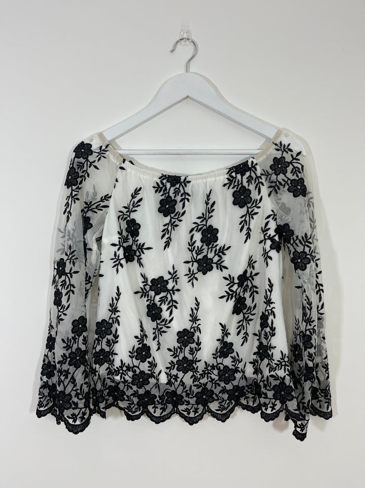 Bardot Floral Top (Size 10)