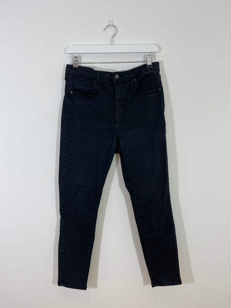 Black High Waist Skinny Jeans (W32L30)