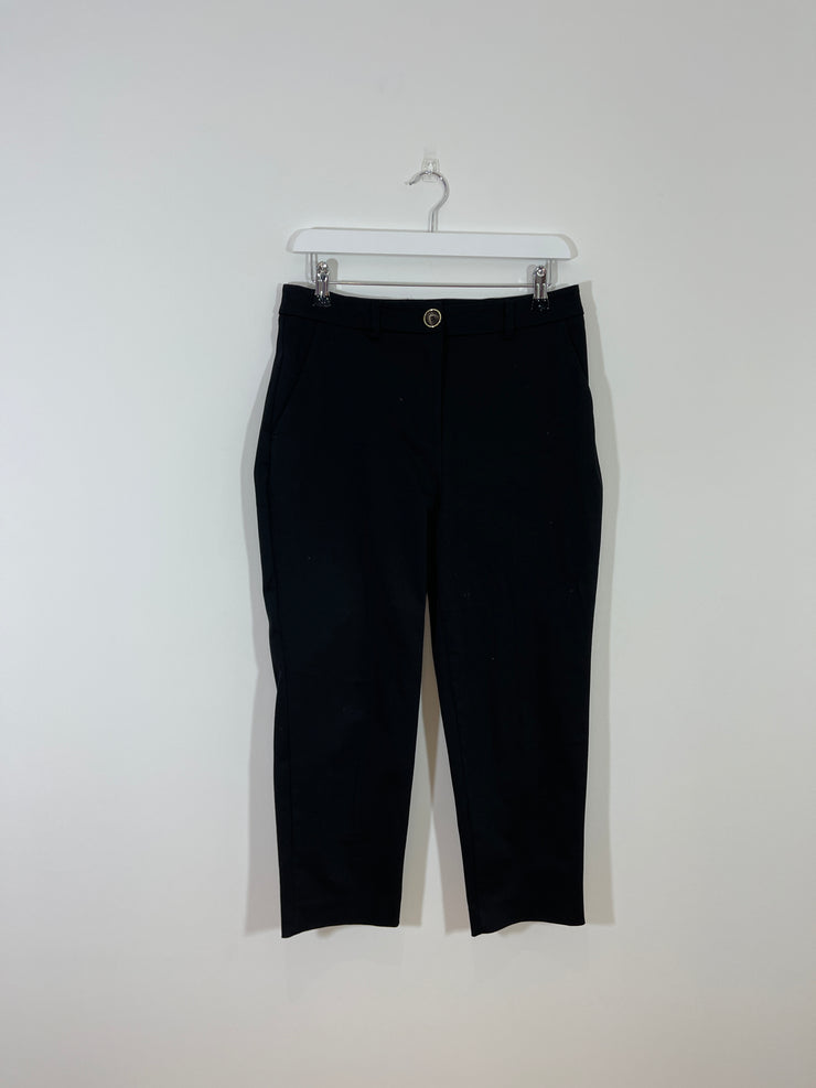 Black Cropped Trousers (Size 12)