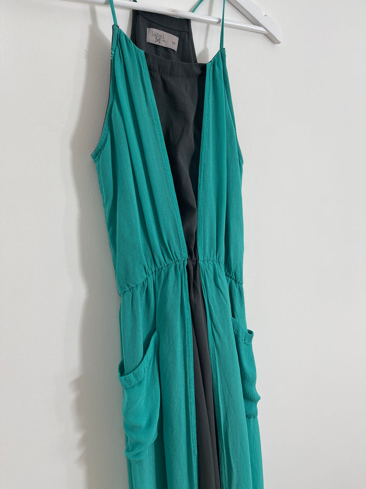 Green and Grey Dress (Size 10)