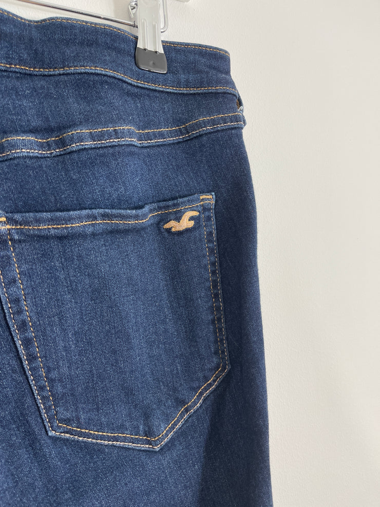 High Rise Cropped Tie Side Jeans (W31L26)