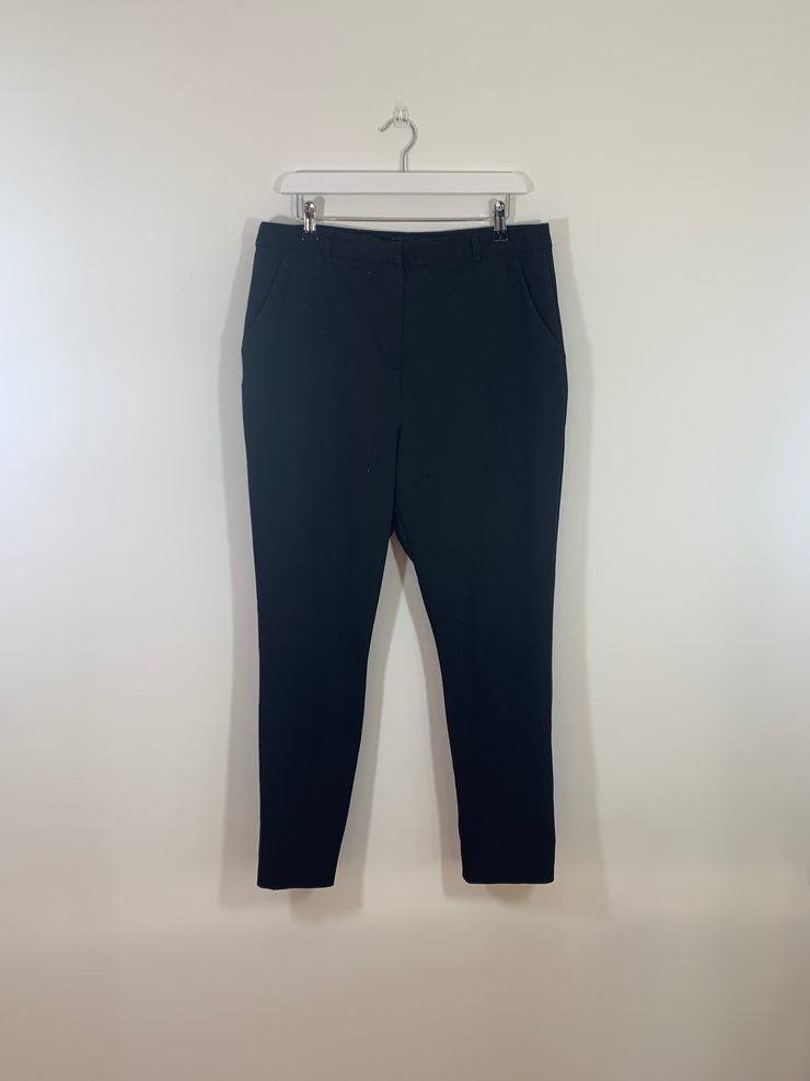 Black Ankle Grazer Cigarette Trousers (Size 16)