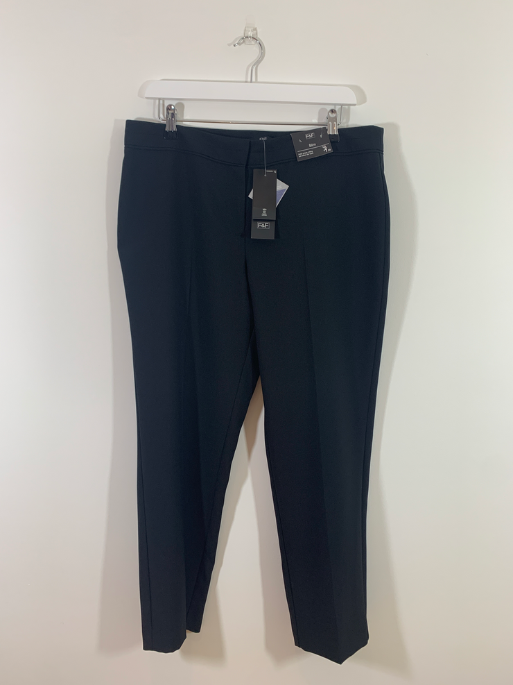 Black Slim Ankle Grazer Trousers (Size 14S)