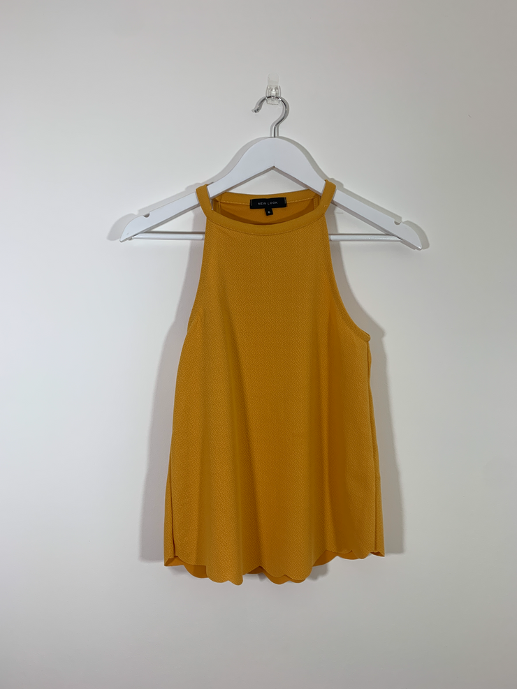 Mustard Scallop Edge Top (Size 6)