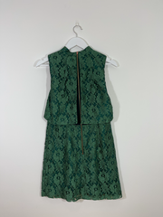 Green Floral Lace Dress (Size 12)