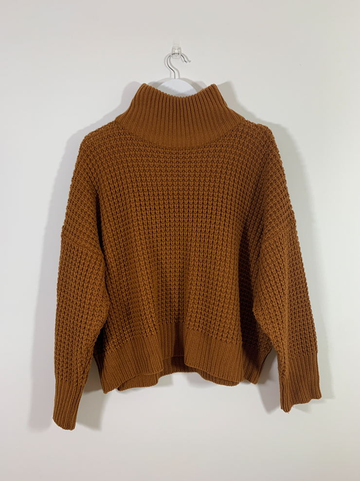 Rust Cable Knit Jumper (Size 12)